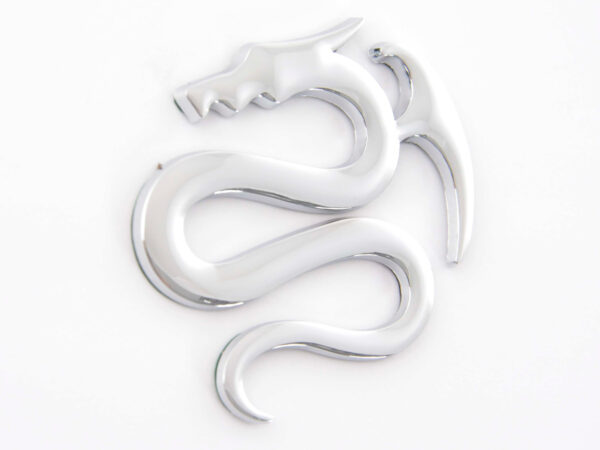Aufkleber Chrom 3D Car Logo Motiv Dragon I 75x62 mm chrom – Bild 2
