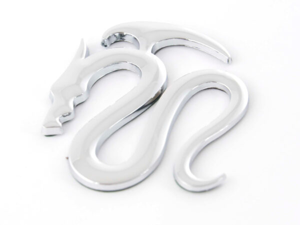 Aufkleber Chrom 3D Car Logo Motiv Dragon I 75x62 mm chrom – Bild 4