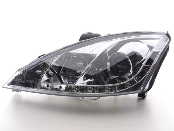 Scheinwerfer Set Daylight LED TFL-Optik Ford Focus 3/4/5-trg.  01-04 chrom – Bild 4