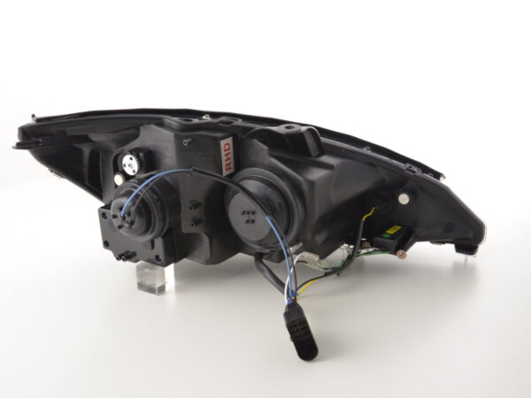 Scheinwerfer Set Daylight LED TFL-Optik Ford Focus 3/4/5-trg.  01-04 schwarz für Rechtslenker – Bild 3