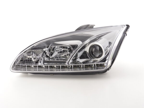 Scheinwerfer Set Daylight LED TFL-Optik Ford Focus 4/5-trg.  05-08 chrom für Rechtslenker – Bild 6