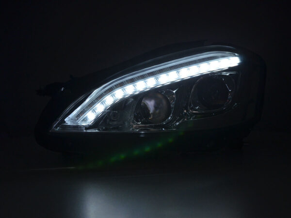 Scheinwerfer Set Xenon Daylight LED TFL-Optik Mercedes-Benz S-Klasse (221)  05-09 chrom – Bild 4