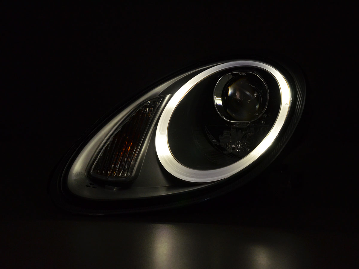 Scheinwerfer Set Xenon Daylight LED TFL-Optik Porsche Boxster (987)  04-08 silber – Bild 5