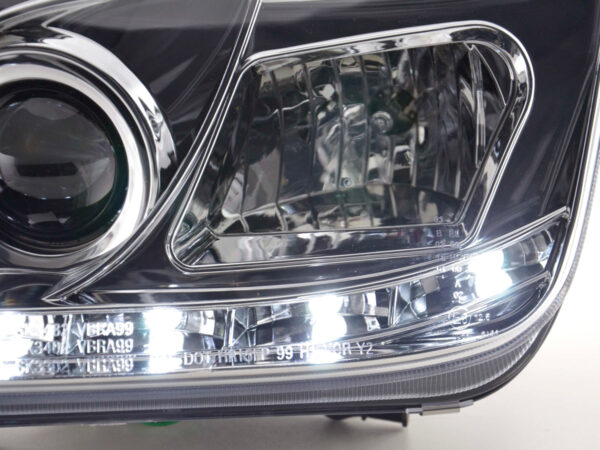 Scheinwerfer Set Daylight LED Tagfahrlicht VW Bora  98-05 chrom