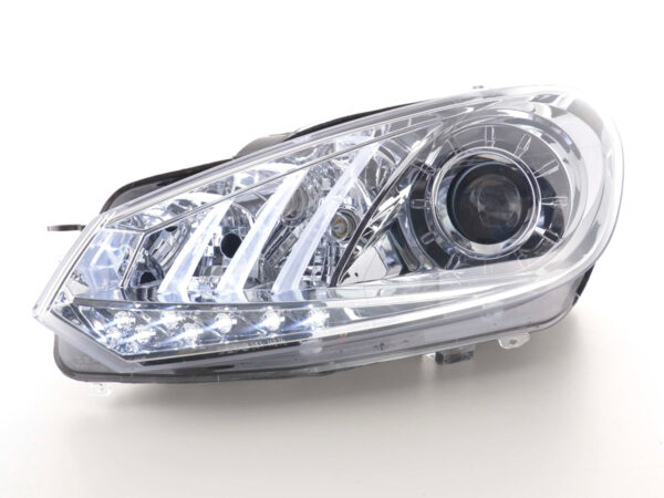 Scheinwerfer Set Daylight LED TFL-Optik VW Golf 6  08- chrom – Bild 2