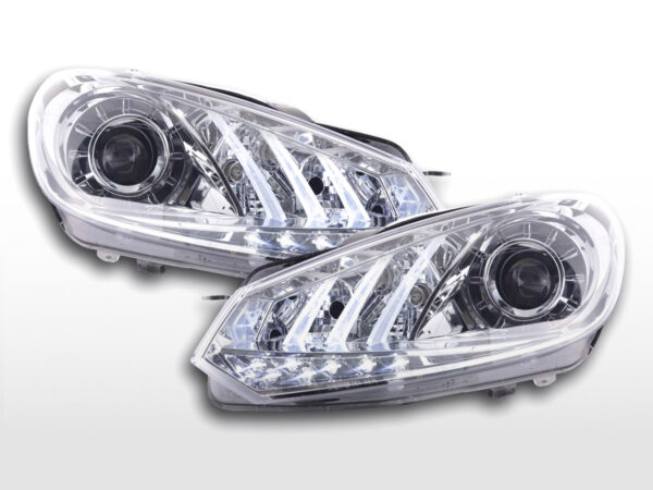 Scheinwerfer Set Daylight LED TFL-Optik VW Golf 6  08- chrom