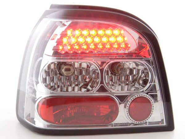 LED Rückleuchten Set VW Golf 3 Typ 1HXO  92-97 chrom – Bild 3
